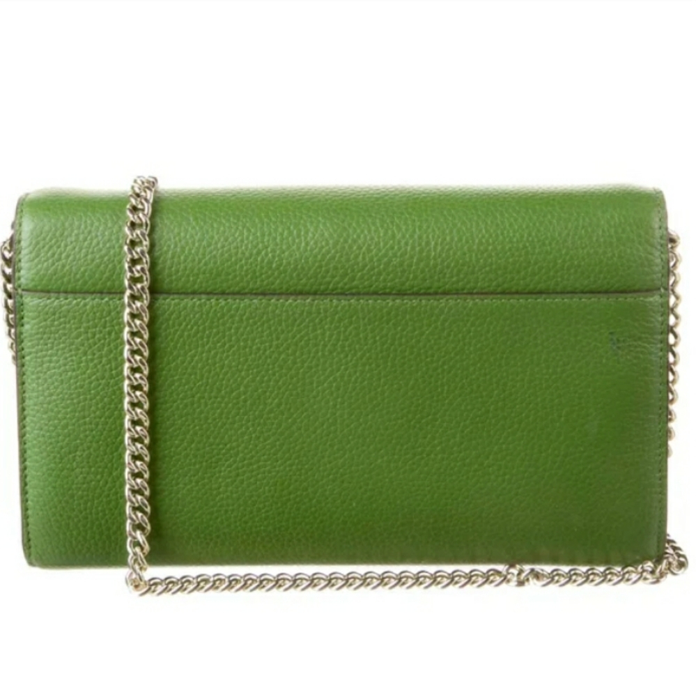 KATE SPADE ♠️ NEW YORK LINK LEATHER CROSSBODY BAG 💚 ( GREEN ) ..... - Picture 2 of 16